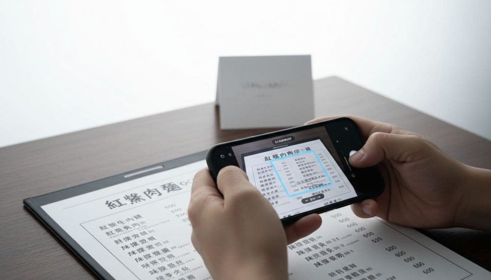 手機文字辨識 OCR 不準:光線與對比技巧指南(菜單與文件適用)