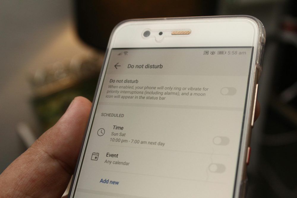 Close-up of a smartphone displaying