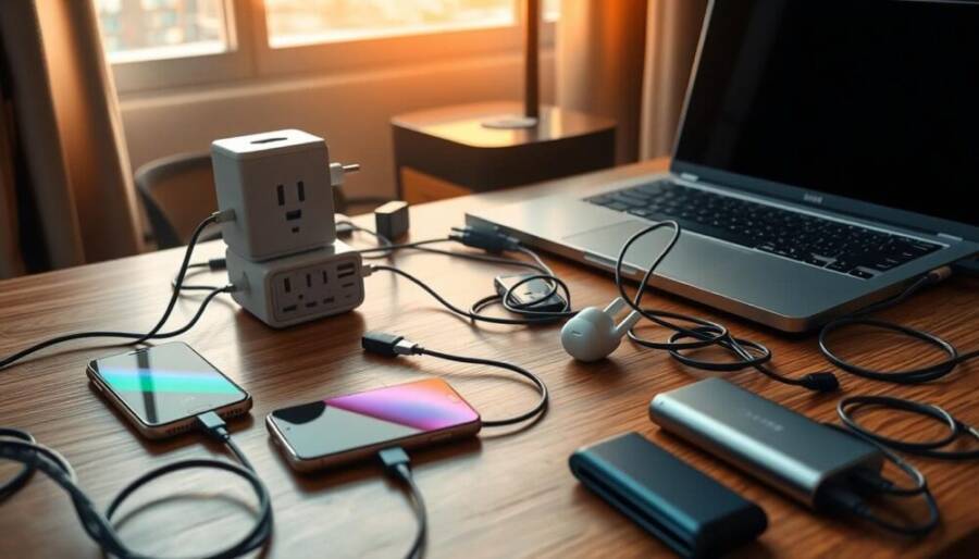 手機旅行充電與變壓器全攻略：各國插頭規格、瓦數與 USB-C 快充指南