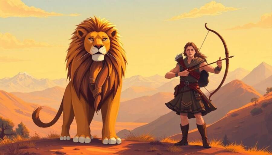 Image describing Leo and Sagittarius synergy in relationships