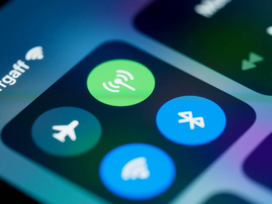 Detailed close-up image of a smartphone