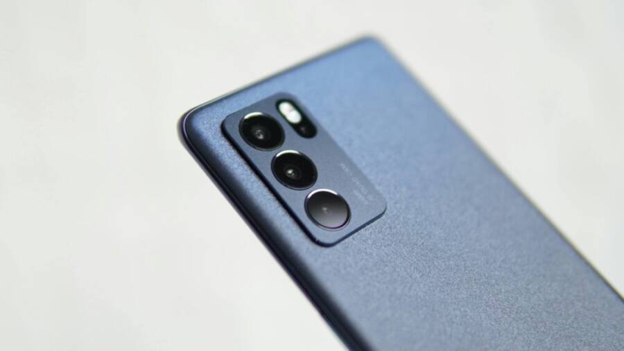 Detailed view of a smartphone